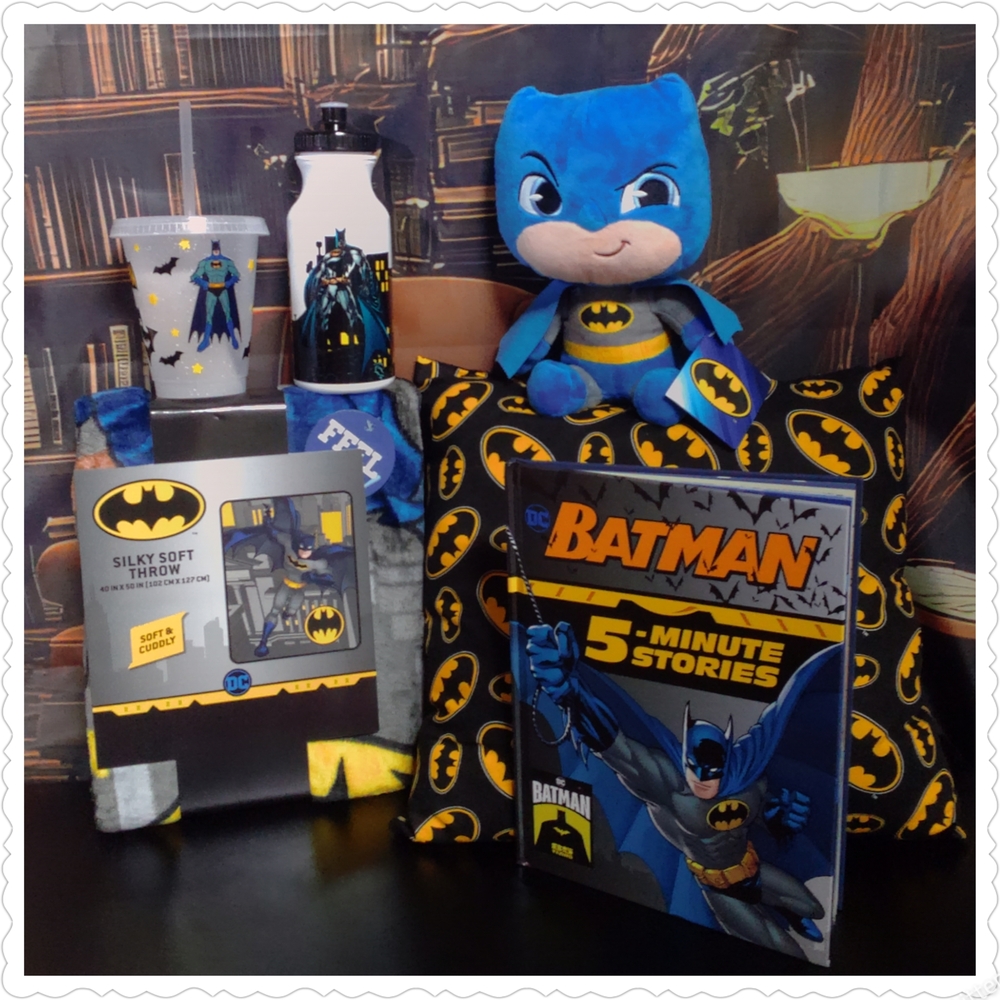 Batman Gift Set with Plush, Blanket, and Book